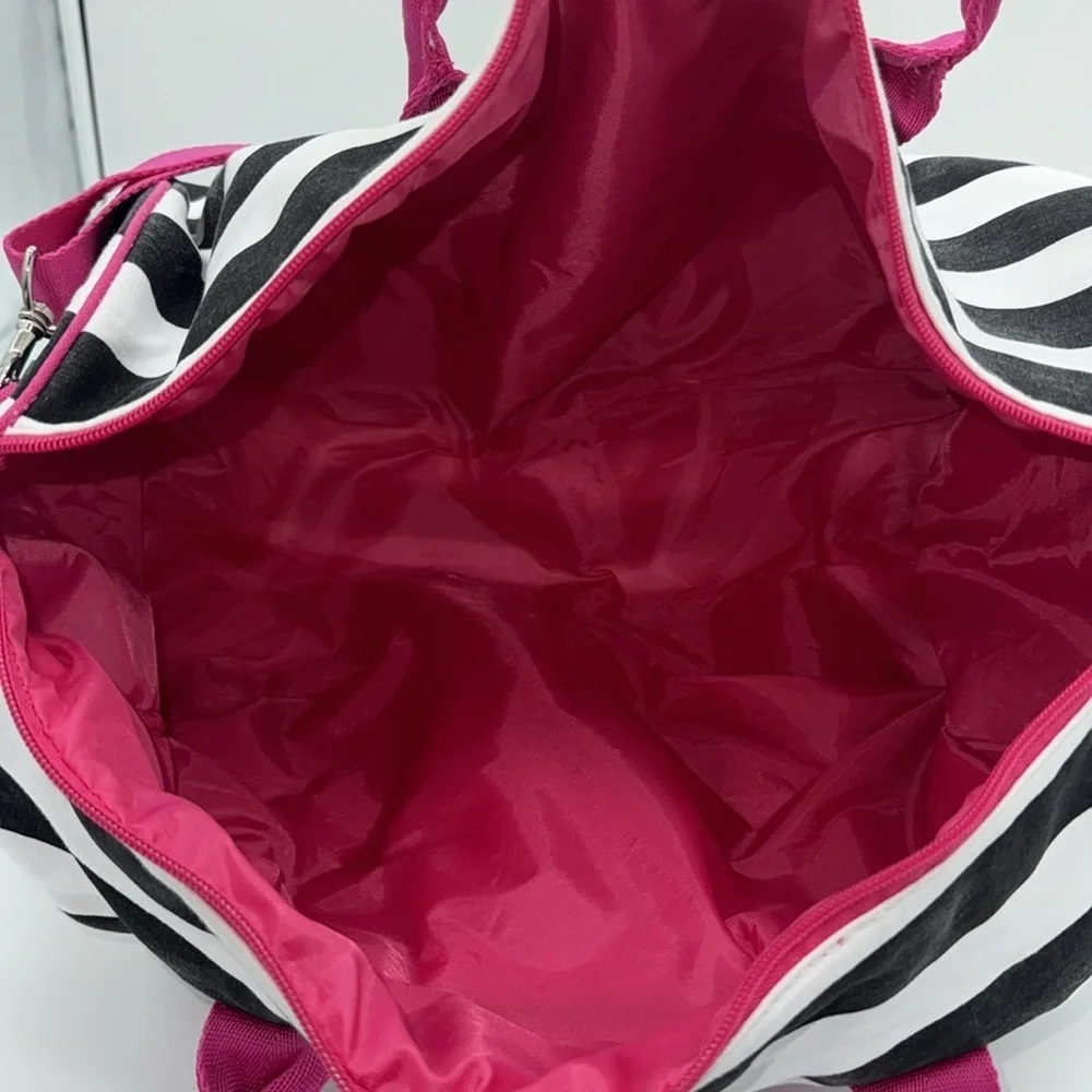 VICTORIA'S SECRET Zip around‎ MEDIUM Bag Shopping/Travel/Striped - Picture 11 of 11